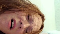 bathroom quickie with wife, big tits teasing