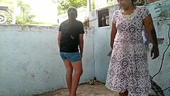 Older Woman Interrupted by Young Lesbian Craving Oral Action