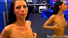 Euro slut drips BBC cum intensely