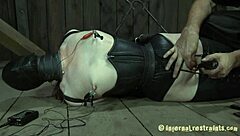 Tainting Snatch with Castigation! Naked Bondage and Femdom Spanking!