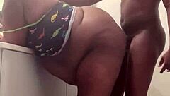 Quickie In Bathroom With Monster Cock Ass Fucking