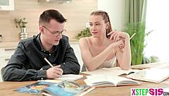 russian teen 18+ stepsister ivi rein seduced her studying stepbrother easily 😏