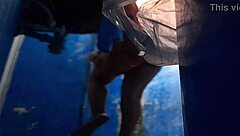 Latina milf masturbates in shower