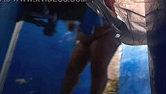 Latina milf masturbates in shower