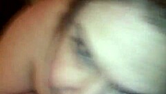 mature woman gives huge handjob to big tits guy