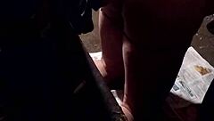 using a thin dildo on the butt