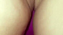 closeup rear view panties massage session