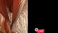 Friend's Feet Grip My Big Cock In Pantyhose.