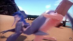 In episode 8, I creampied the mermaid's tight pussy