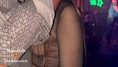 mel khalifa almost naked at party attracting attention