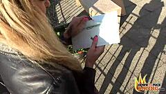 petite lola shines with small tits rides monster cock in public outdoor pov blowjob reality scene