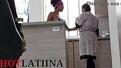 Is This Trio In The Kitchen Hot? Latina, Lesbian, Doggystyle Action!