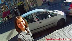 Eurobabe gets banged doggystyle on spycam.