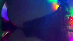 reverse cowgirl with toys and big cock in fishnets