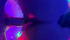 reverse cowgirl with toys and big cock in fishnets