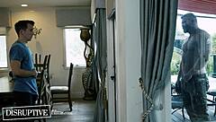 Paranoid man in quarantine receives bareback ass fucking with monster cock