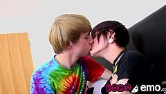 Goth Twink Ass Fucked Passionately Hard By Hung Young Gay Blowjob Twink Big Cock Assfucking Cock Cumshot Anal Emo