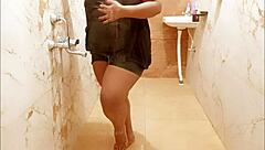 myanmar sexy milf taking shower