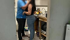 me sucking her big ass in the kitchen hard