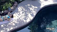 Hardcore Massage Turns Into Anal Fuck And Creampie With BBC For Slutty Brunette Outdoors