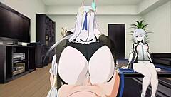 Sexy Anime Cowgirl Rides Hard in Hentai Squirting Scene