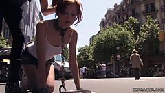 redhead slave, you want your throat banged outdoors?