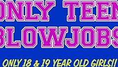 Hunk gets a rough blowjob from petite teen.