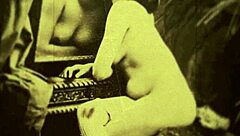 Pornostalgia strikes! Vintage pussy fucked in retro striptease scene