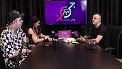 Slut gives blowjob after condom talk in sheer red lingerie