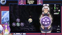 Paya squirts during her spirit orb adventure
