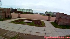 Hidden Cam Catches Babe Sucking Outdoors