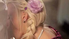 Horny blowjob babe giving it passionately