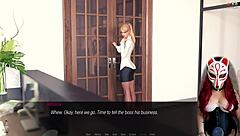 Jessica Oneil shows big tits in see-through lingerie