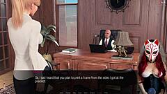 Jessica Oneil shows big tits in see-through lingerie