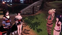 Risky Blowjob by Mermaid Shark on Beach in Hentai Game!