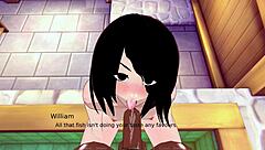 Crossdressing anal sex in bathroom therapy session