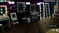 Girl Shows Breasts in Red Suit!