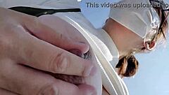 i'm a frustrated married woman masturbating with legs open in parking lot