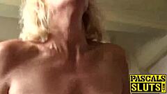 I drill blonde granny Molly while she's handcuffed.