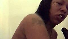 teen girl masturbates with dildo in shower during group sex session