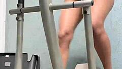 brave woman shows courage in the gym