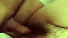 Hairy granny rides big young cock in doggystyle and missionary.