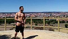 Public nudist compilation with handjobs outdoor