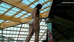 i watch alla swim naked in the hot pool, she's so horny and juicyy