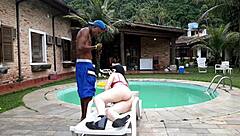 young white girl with pink pussy gets interracial big cock