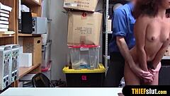 Sporty ebony teen gets rough fucked doggystyle!