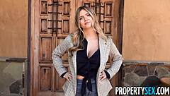 Big natural boobs real estate agent fucks her divorced client in the house she's selling, what a deal!