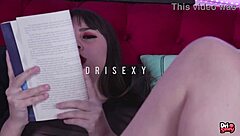 i, as sexy teen, read harry potter naked, showing small tits and pussy in amateur video