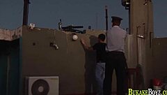 latino twink gets facialized in bondage blowbang