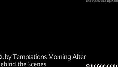 Stunner Swallows Jizz in Raw Blowbang Facial